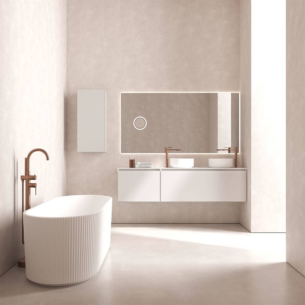 meuble suspendu blanc finission brillant, durable 