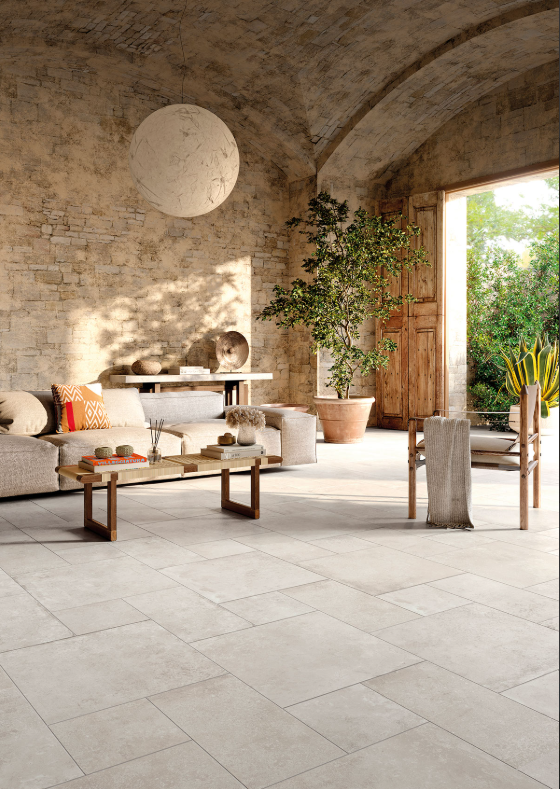 salon d'extérieur style méditerranéen posé sur une terrasse claire montpellier sur Palavas