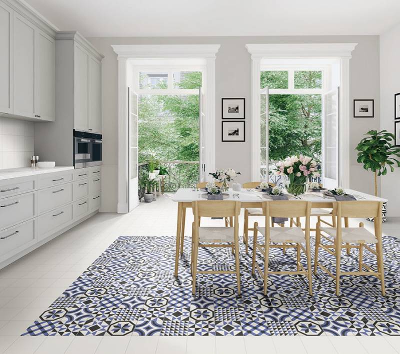 CARREAUX BLEU ORIGINAUX CUISINE PRÈS DE