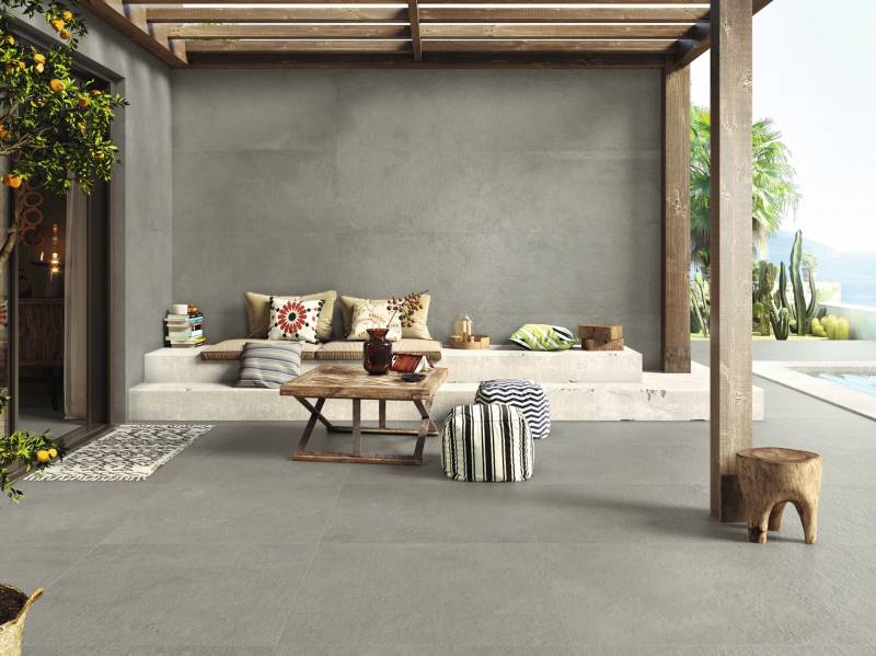 CARRELAGE ASPECT BETON GRIS
