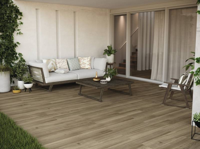 TERRASSE CARRELAGE EFFET BOIS