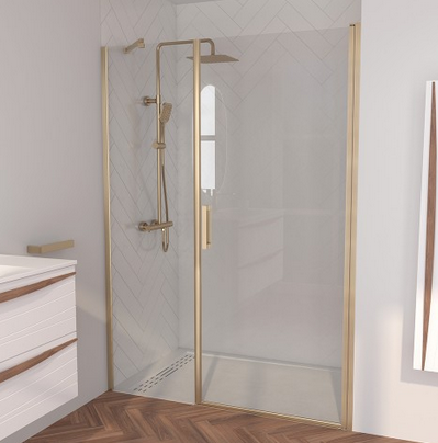 PAROI DE DOUCHE DORÉ LATTES