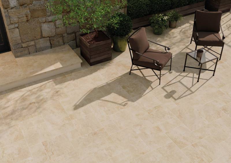 carrelage effet travertin, beige à Saint Jean de Vedas près de Montpellier